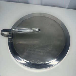 All-Clad 13” Stainless Steel Mesh Grease Oil Splatter Screen Guard Curved Handle